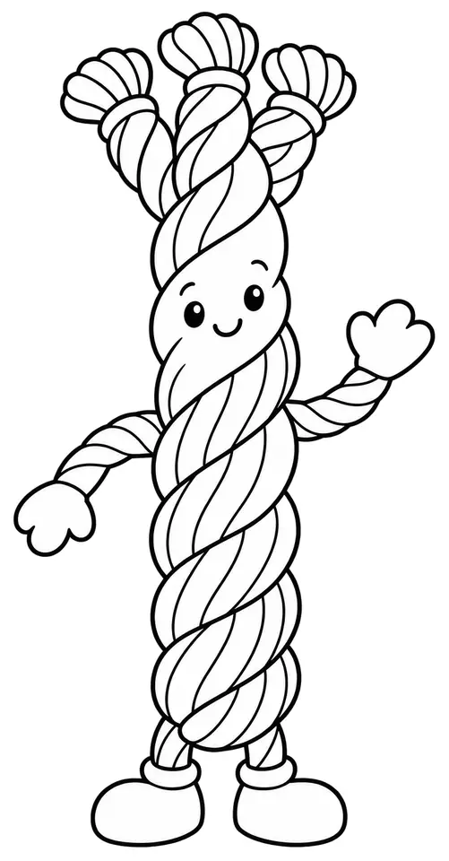 Coloriage de Cordier : dessin au trait noir à colorier