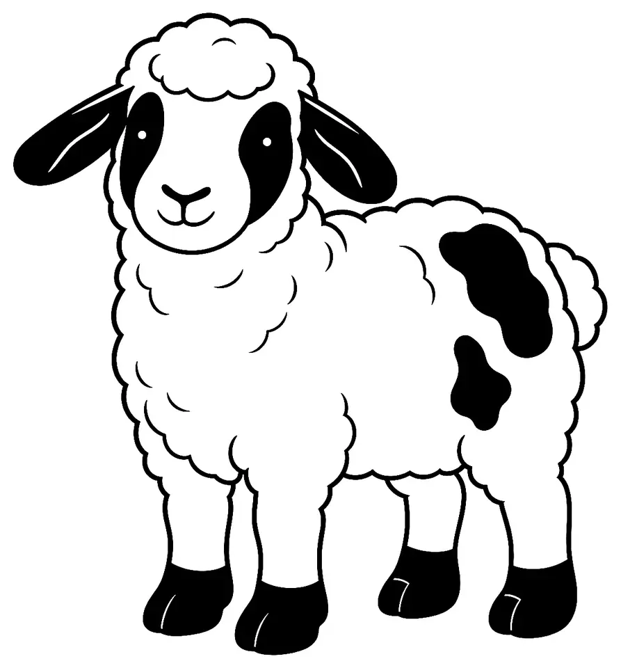 Coloriage de Alcarreña : dessin au trait noir à colorier