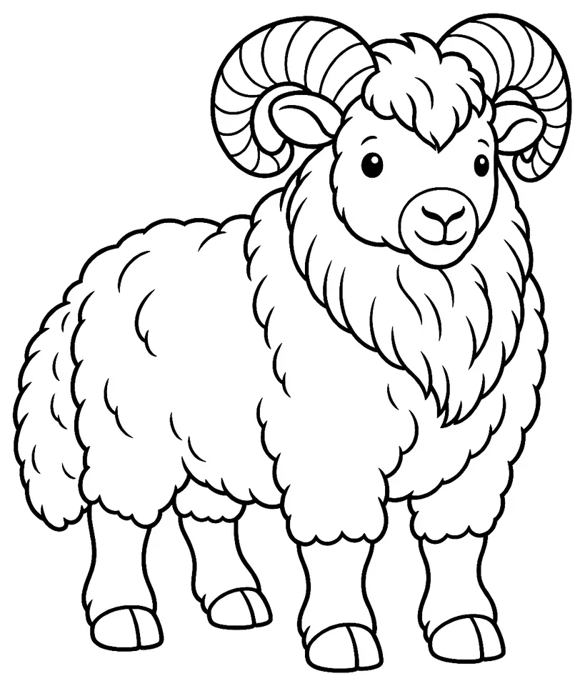 Coloriage de Ardennais Roux : dessin au trait noir à colorier