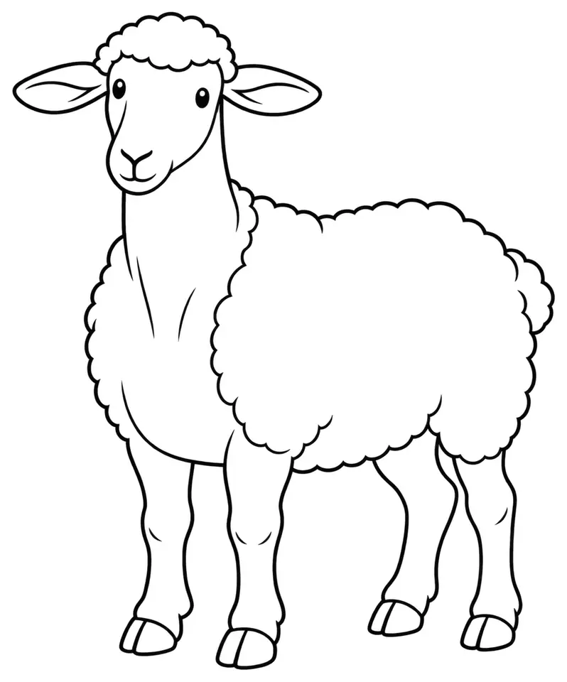Coloriage de Berrichon de l’Indre : dessin au trait noir à colorier