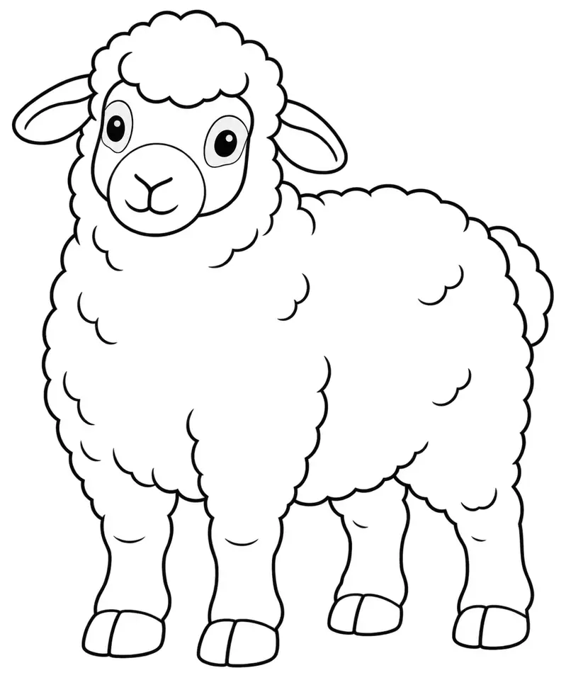 Coloriage de Berrichon du Cher : dessin au trait noir à colorier