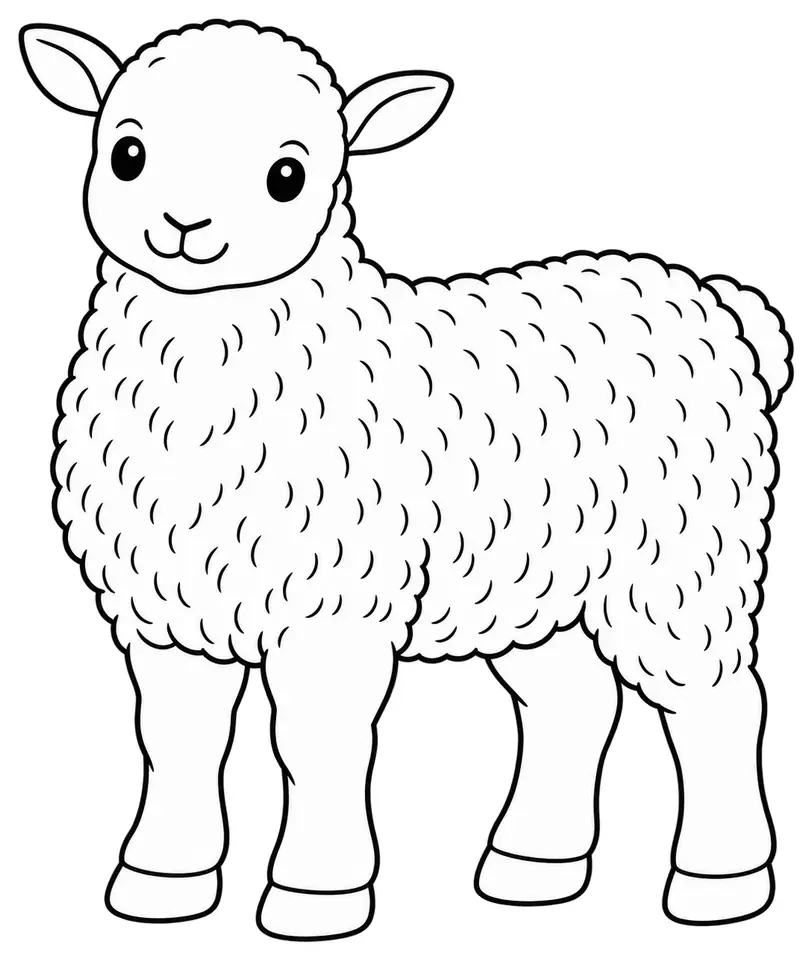 Coloriage de Charmoise : dessin au trait noir à colorier