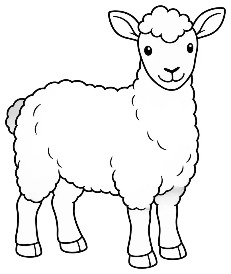 Coloriage de Clun Forest : dessin au trait noir à colorier