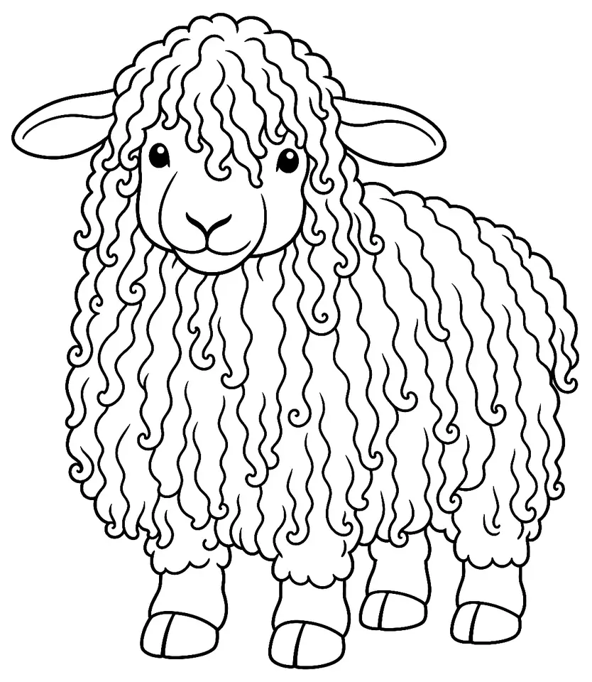 Coloriage de Cotswold : dessin au trait noir à colorier
