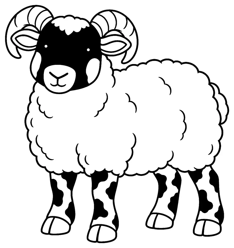 Coloriage de Dalesbred : dessin au trait noir à colorier