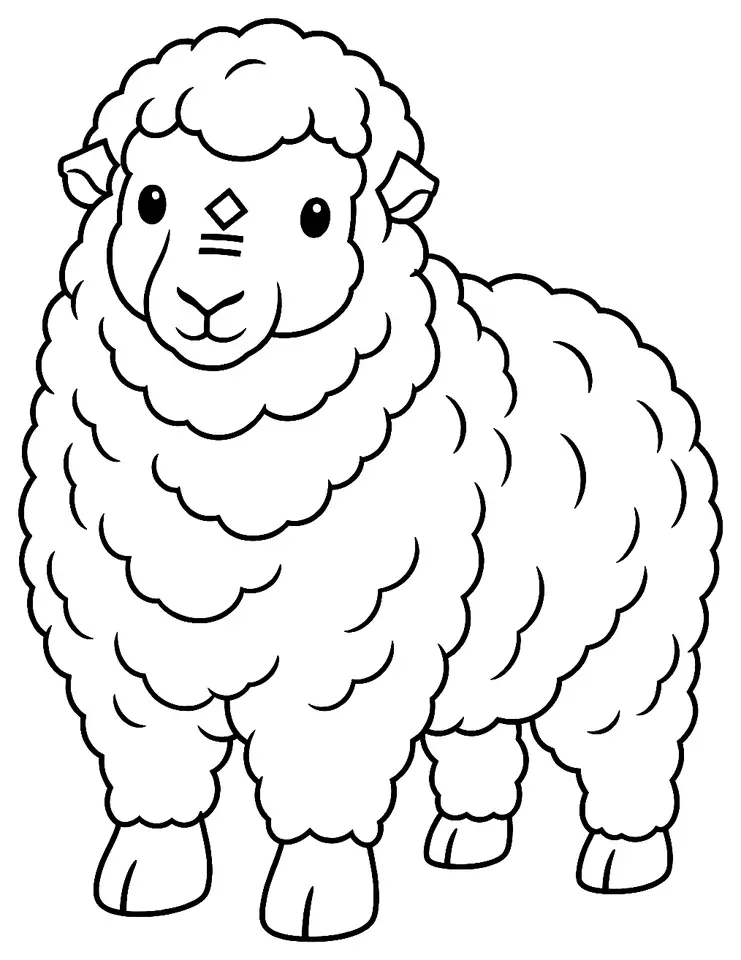 Coloriage de Dangourde : dessin au trait noir à colorier
