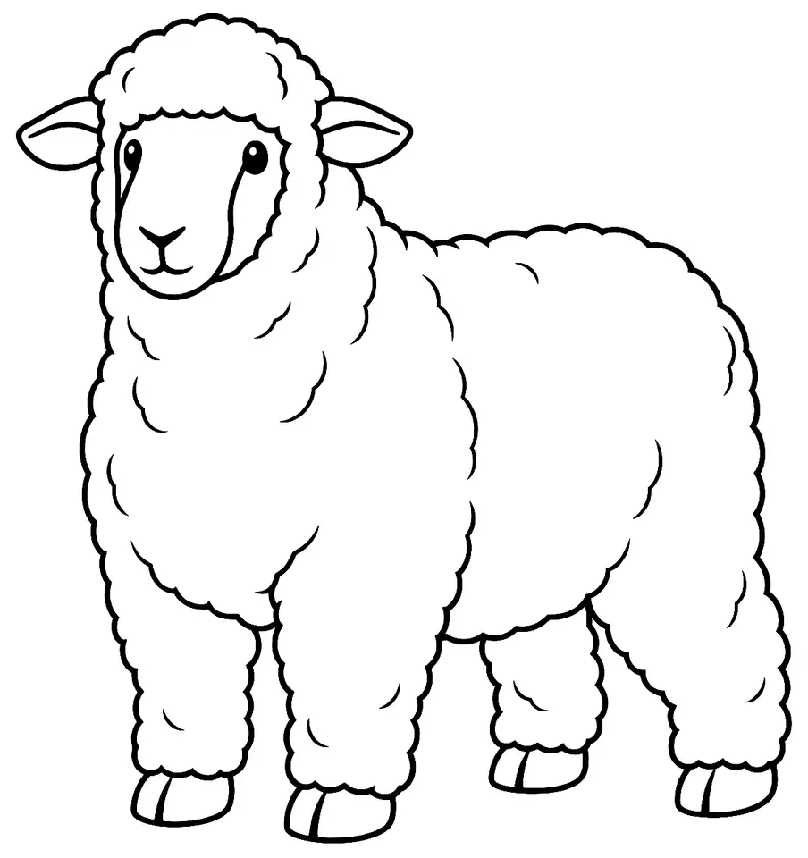 Coloriage de Dorset : dessin au trait noir à colorier