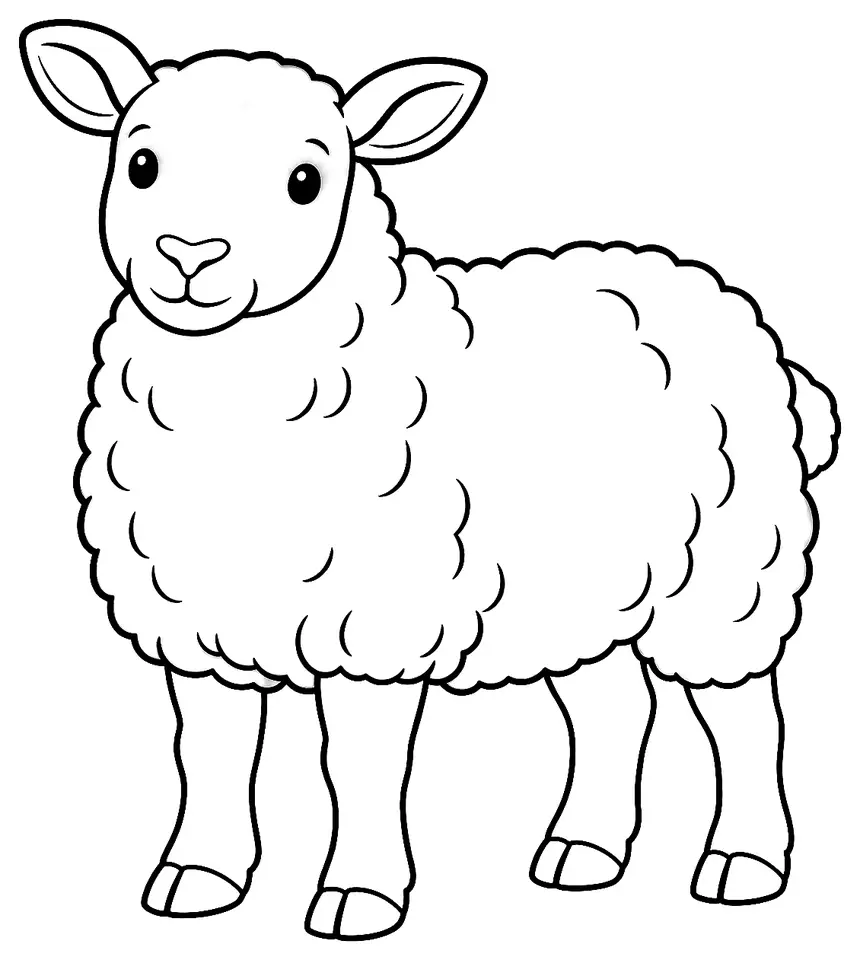 Coloriage de Finnoise : dessin au trait noir à colorier