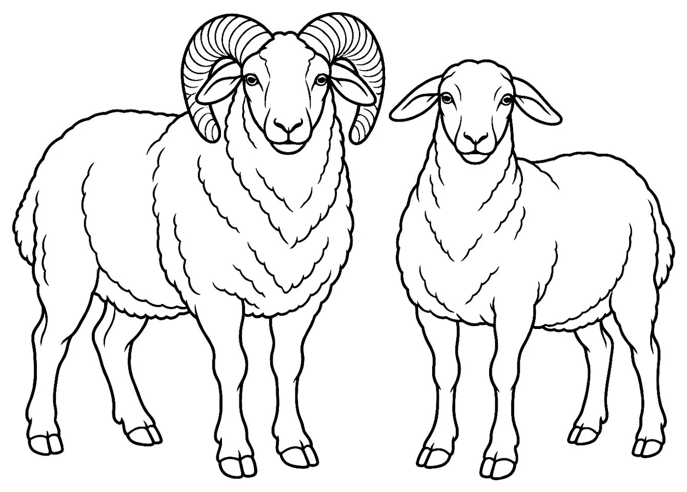 Coloriage de Ganjam : dessin au trait noir à colorier