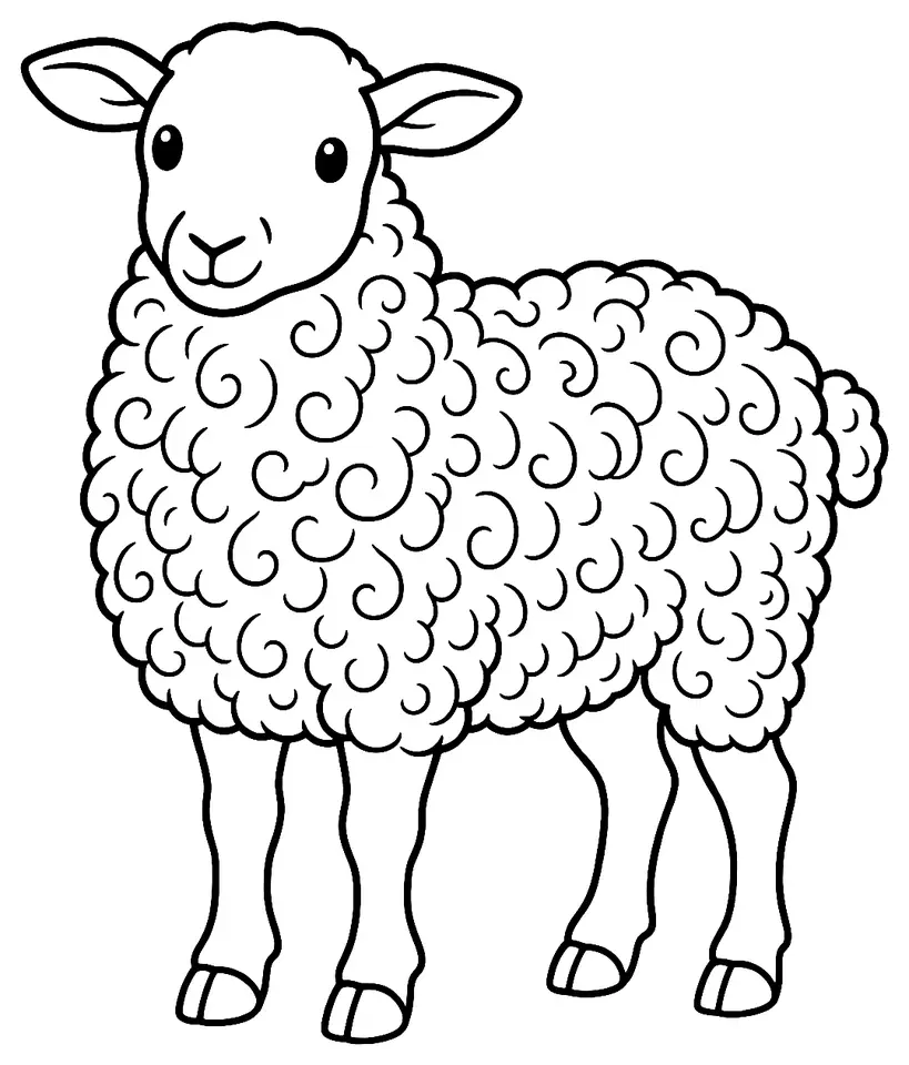 Coloriage de Gotland : dessin au trait noir à colorier