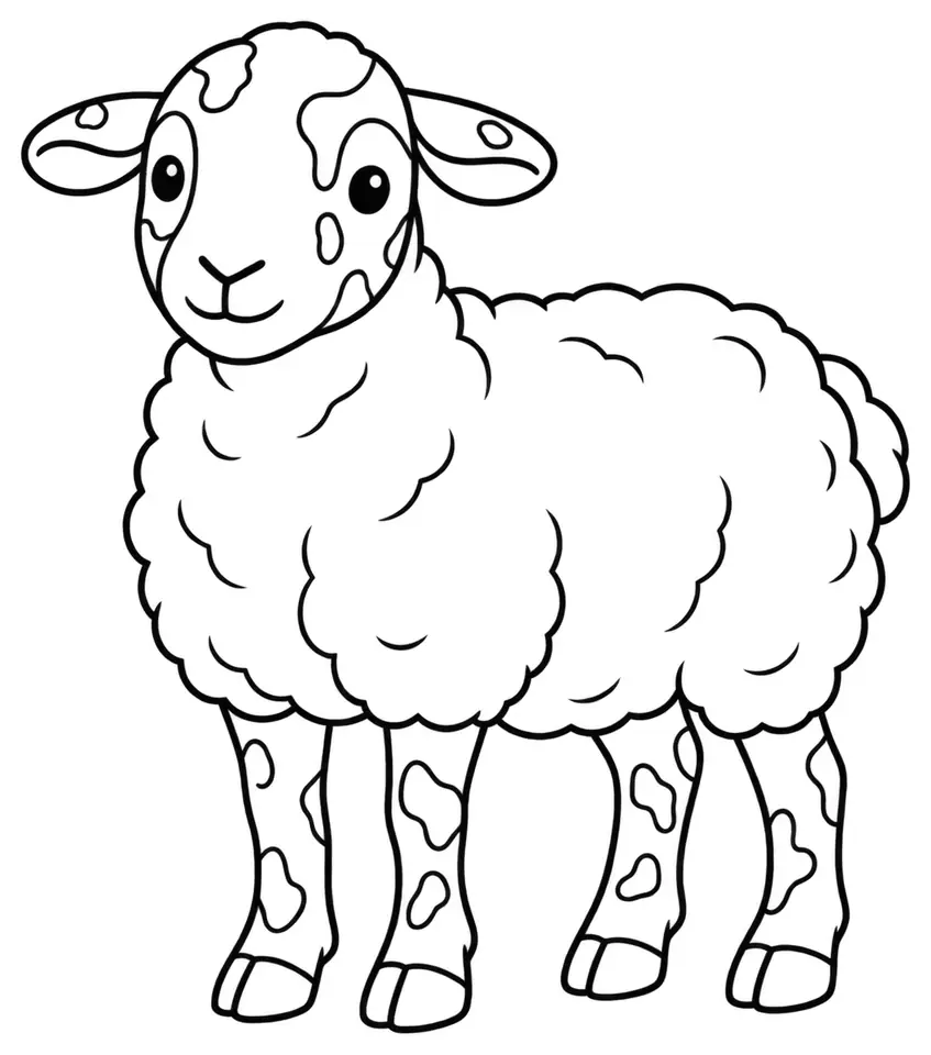 Coloriage de Grivette : dessin au trait noir à colorier