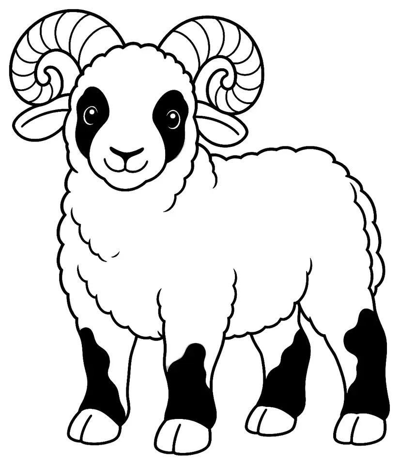 Coloriage de Karayaka : dessin au trait noir à colorier