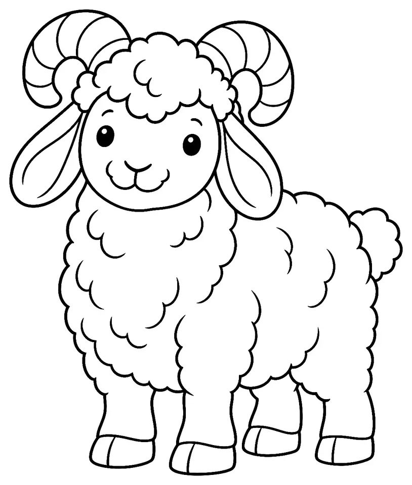 Coloriage de Kenguri : dessin au trait noir à colorier