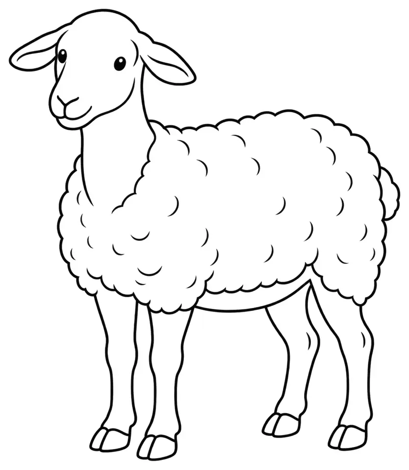 Coloriage de Lacaune : dessin au trait noir à colorier