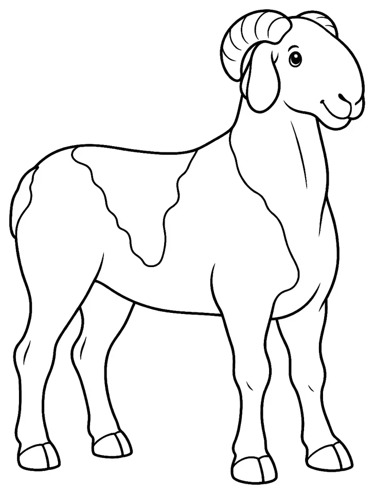 Coloriage de Ladoum : dessin au trait noir à colorier