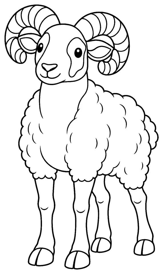 Coloriage de Macina : dessin au trait noir à colorier