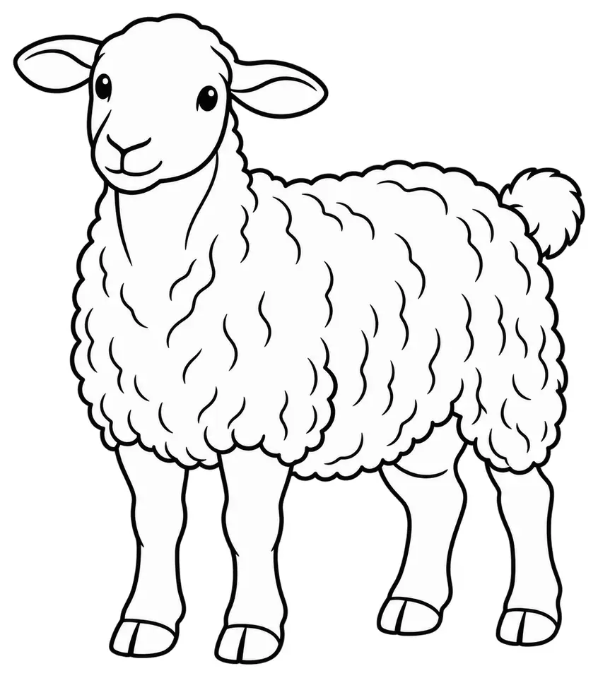 Coloriage de Noire du Velay : dessin au trait noir à colorier