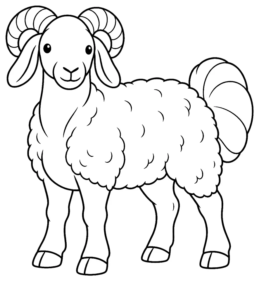 Coloriage de Ossimi : dessin au trait noir à colorier