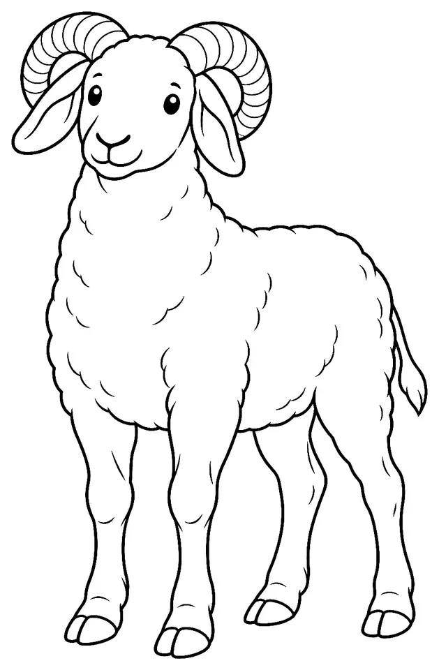 Coloriage de Ouled Djellal : dessin au trait noir à colorier