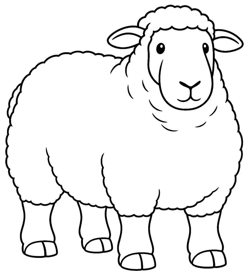 Coloriage de Oxford : dessin au trait noir à colorier