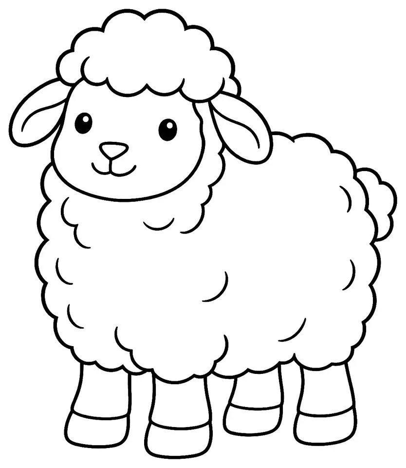Coloriage de Pampinta : dessin au trait noir à colorier