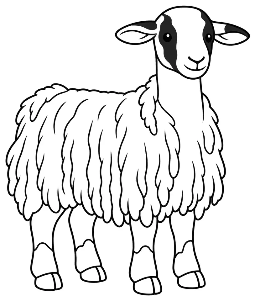 Coloriage de Rava : dessin au trait noir à colorier