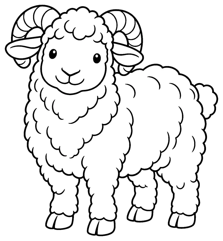 Coloriage de Roux du Valais : dessin au trait noir à colorier
