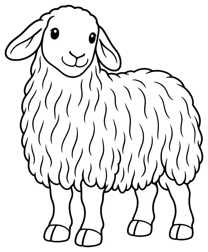 Coloriage de Sarde : dessin au trait noir à colorier