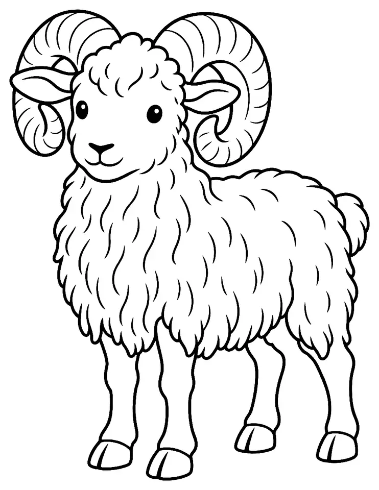 Coloriage de Skudde : dessin au trait noir à colorier