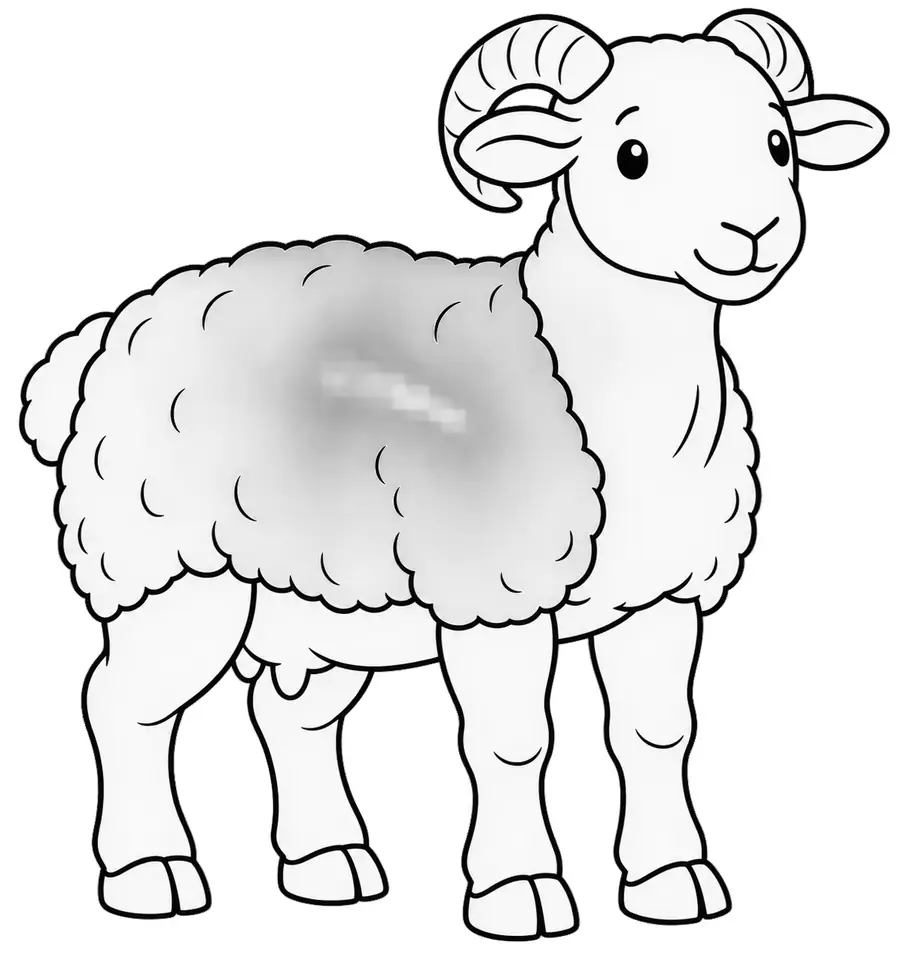 Coloriage de Tarasconnaise : dessin au trait noir à colorier