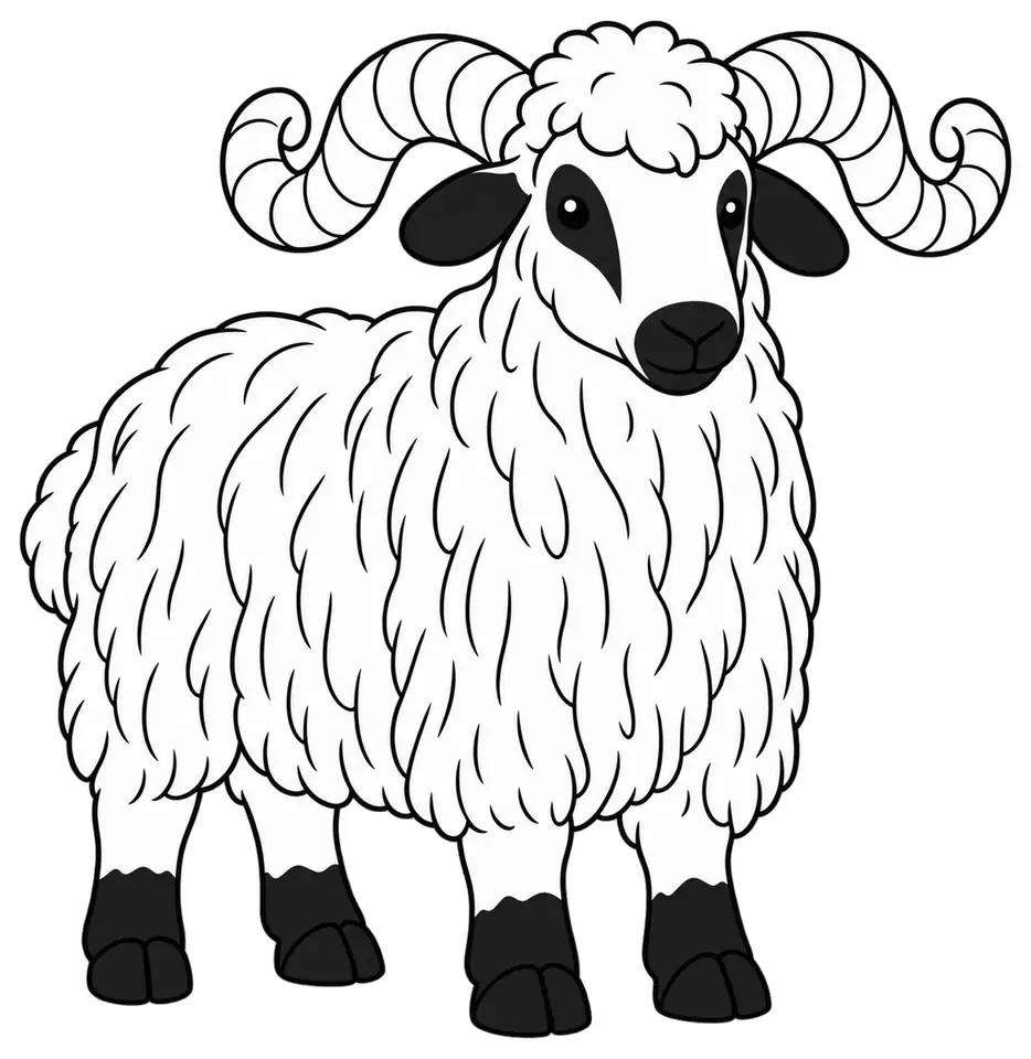 Coloriage de Thônes et Marthod : dessin au trait noir à colorier