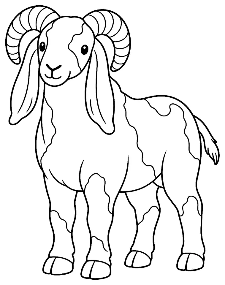 Coloriage de Vembur : dessin au trait noir à colorier