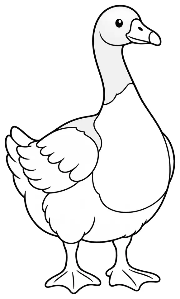 Coloriage de Oie de Scanie : dessin au trait noir à colorier