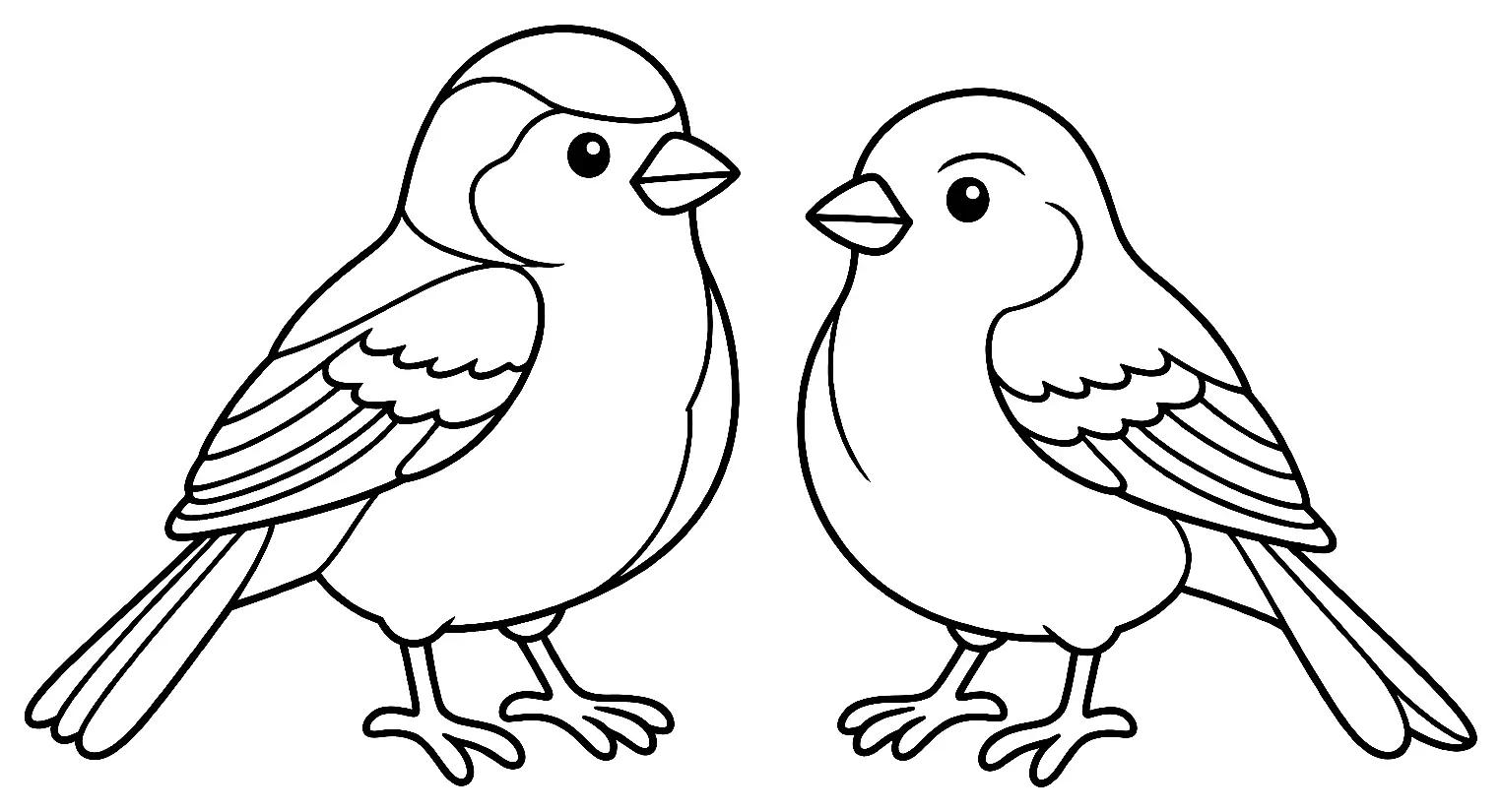 Coloriage de Pinson des arbres : dessin au trait noir à colorier