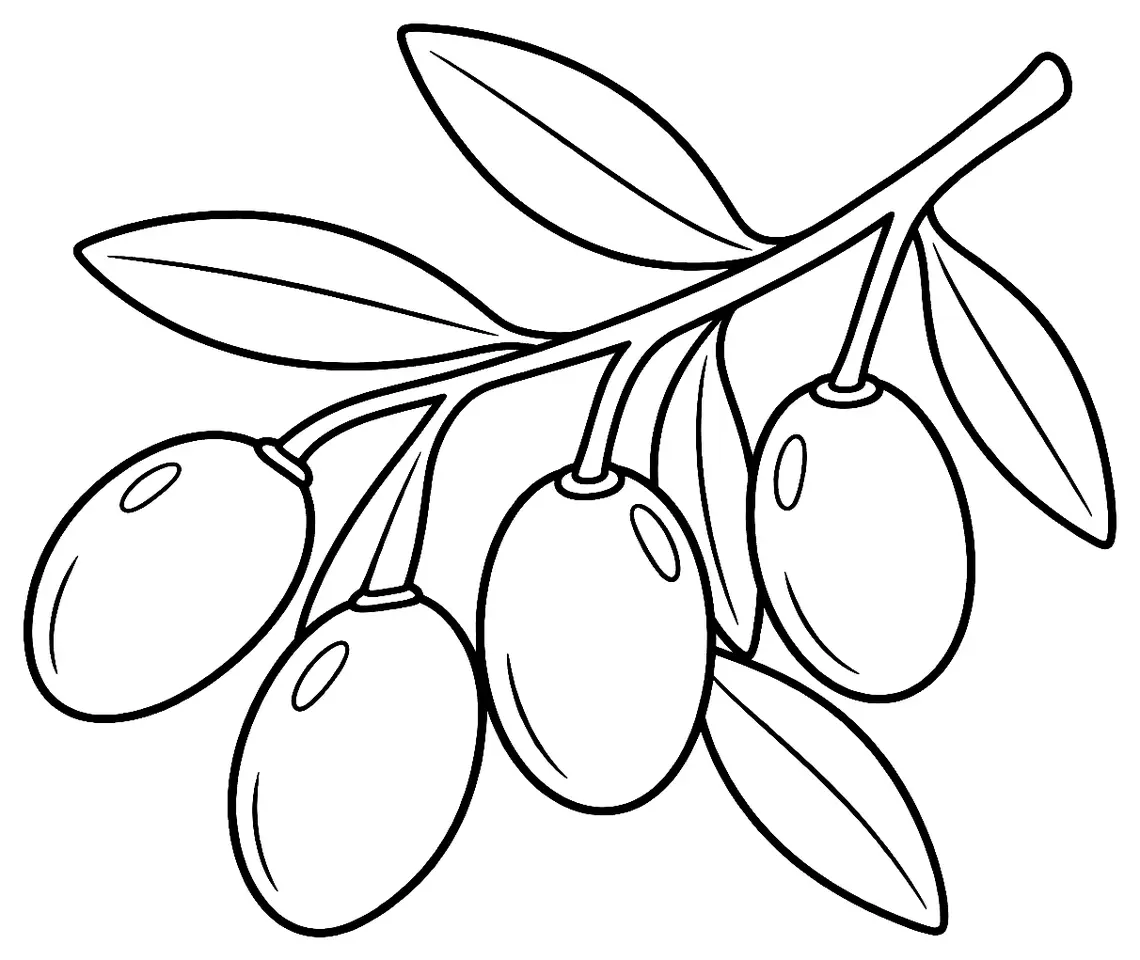 Coloriage de Cayon (olive) : dessin au trait noir à colorier
