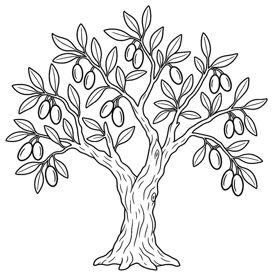 Coloriage de Sabine (olive) : dessin au trait noir à colorier