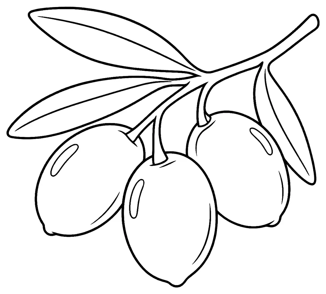 Coloriage de Tanche (olive) : dessin au trait noir à colorier