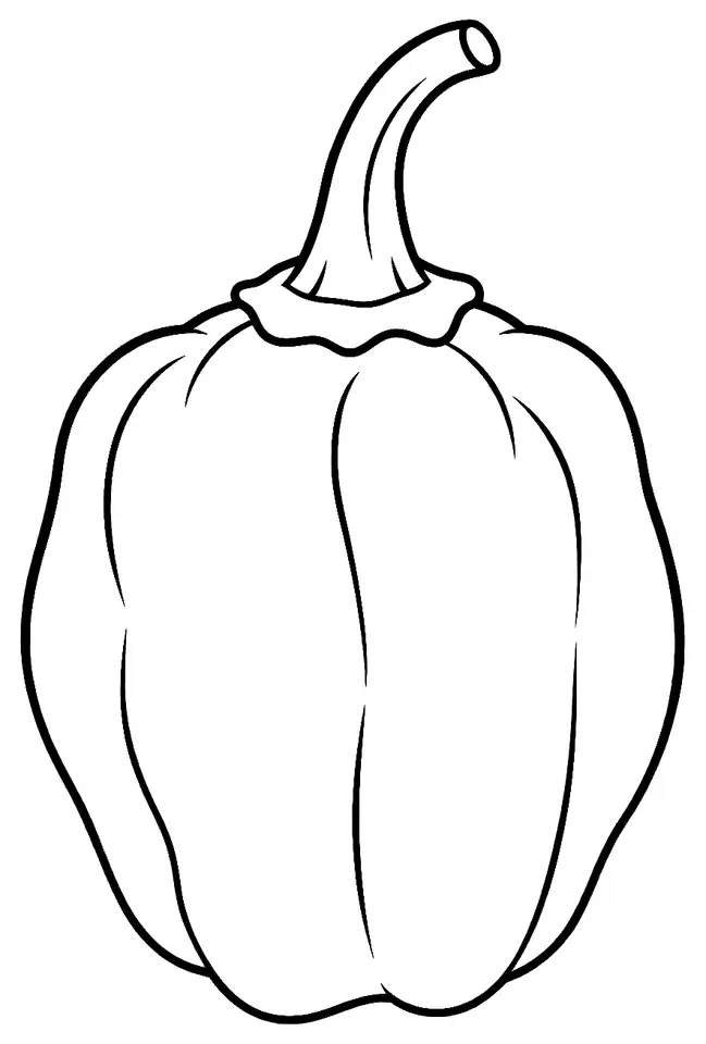 Coloriage de Ají dulce (piment ou poivron) : dessin au trait noir à colorier