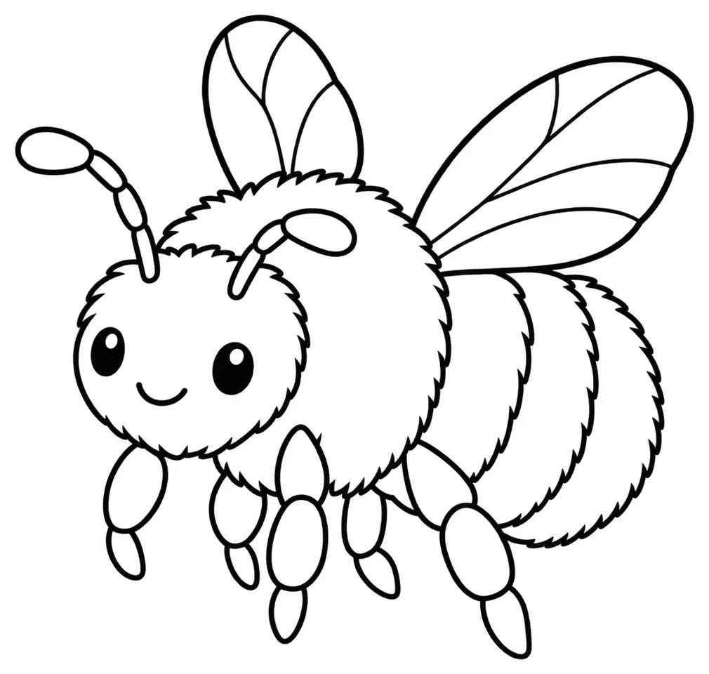 Coloriage de Bourdon des pierres : dessin au trait noir à colorier