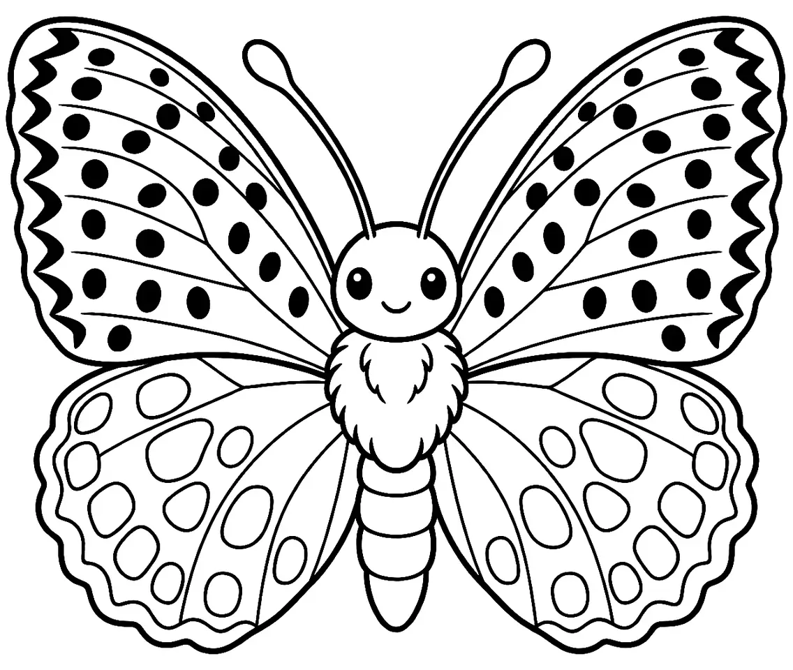 Coloriage de Grand nacré : dessin au trait noir à colorier