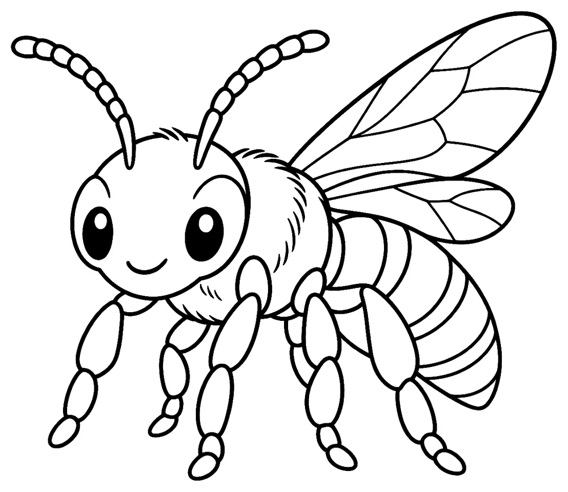 Coloriage de Halicte : dessin au trait noir à colorier