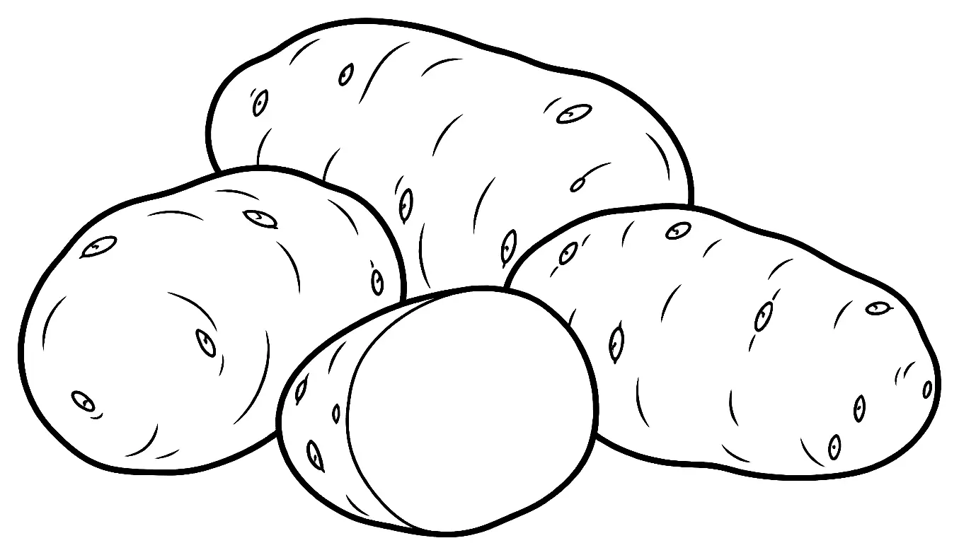 Coloriage de Maris Piper : dessin au trait noir à colorier