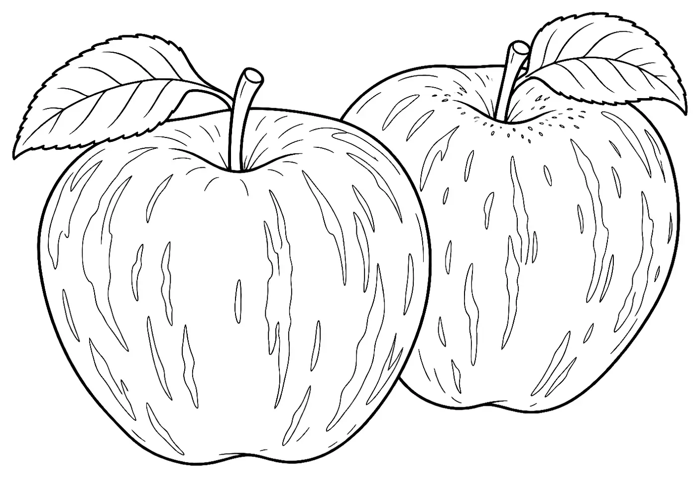 Coloriage de Aport (pomme) : dessin au trait noir à colorier