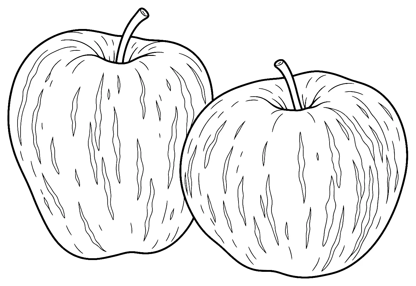 Coloriage de Borowitsky (pomme) : dessin au trait noir à colorier