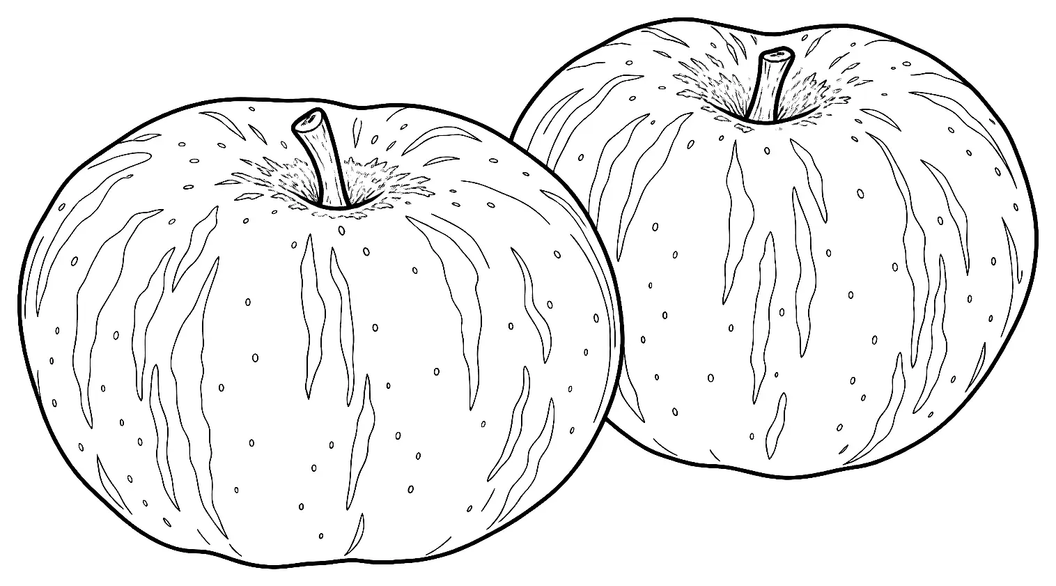Coloriage de Jacques Lebel (pomme) : dessin au trait noir à colorier