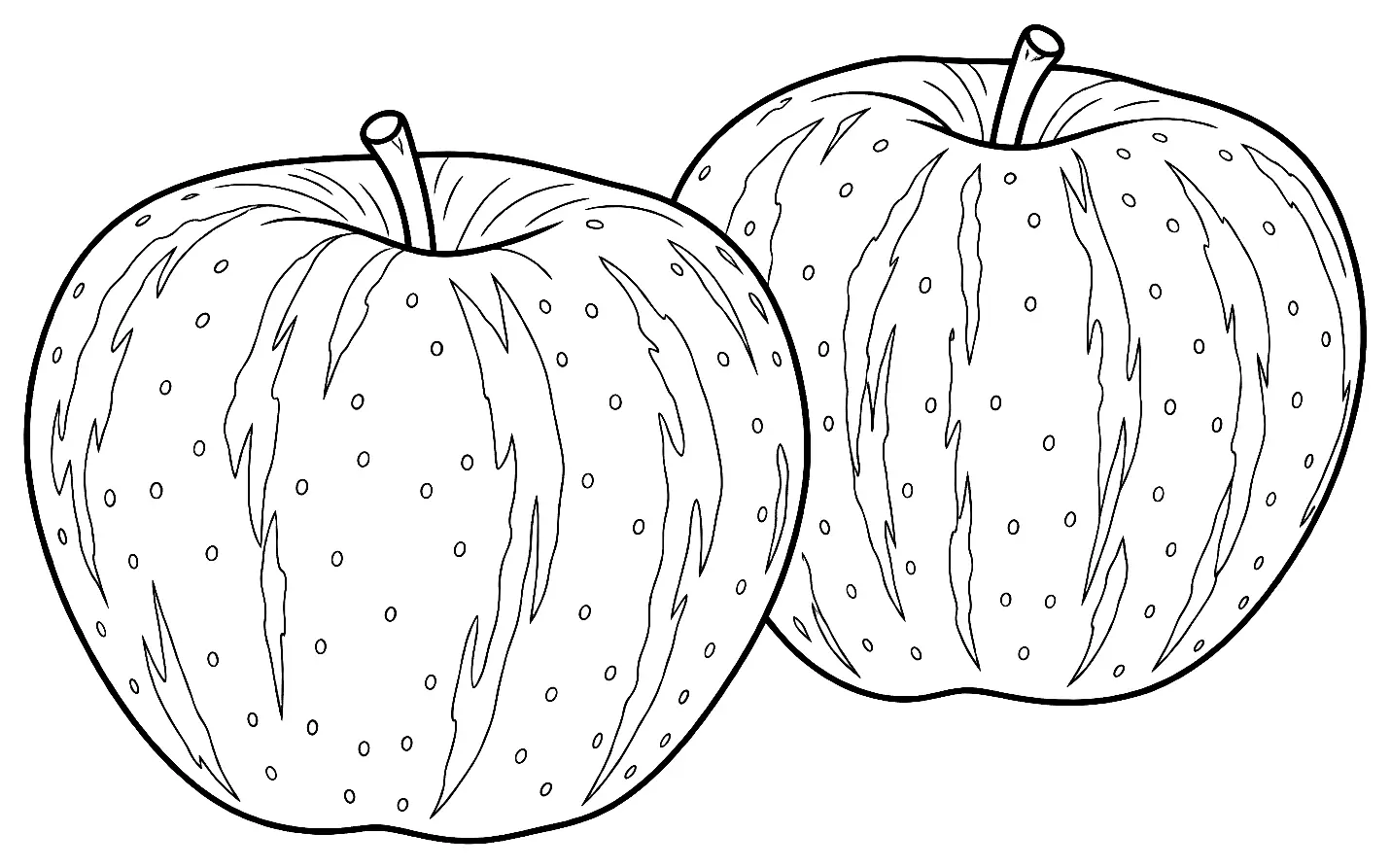 Coloriage de Liberty (pomme) : dessin au trait noir à colorier