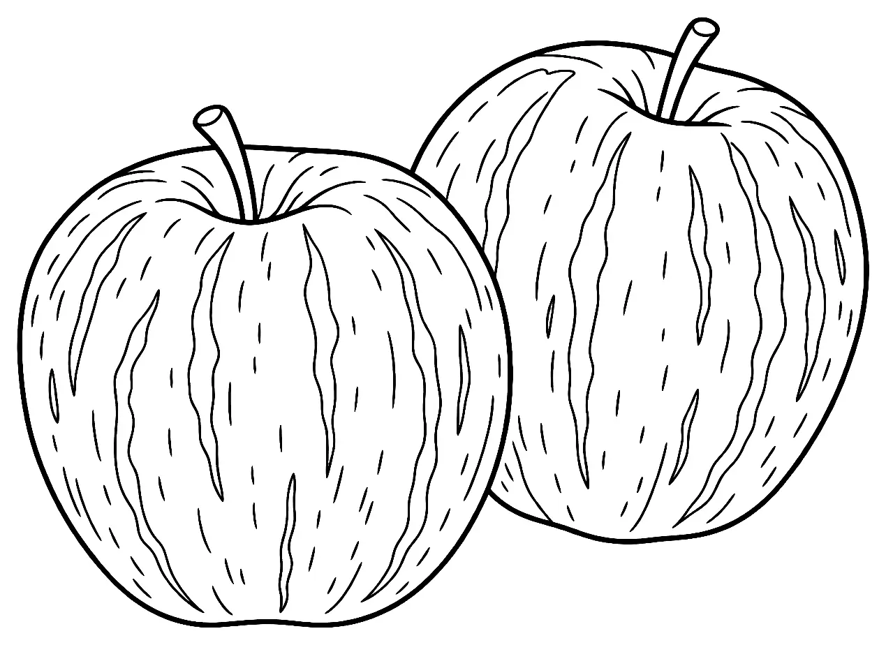 Coloriage de Pomme de Risoul : dessin au trait noir à colorier