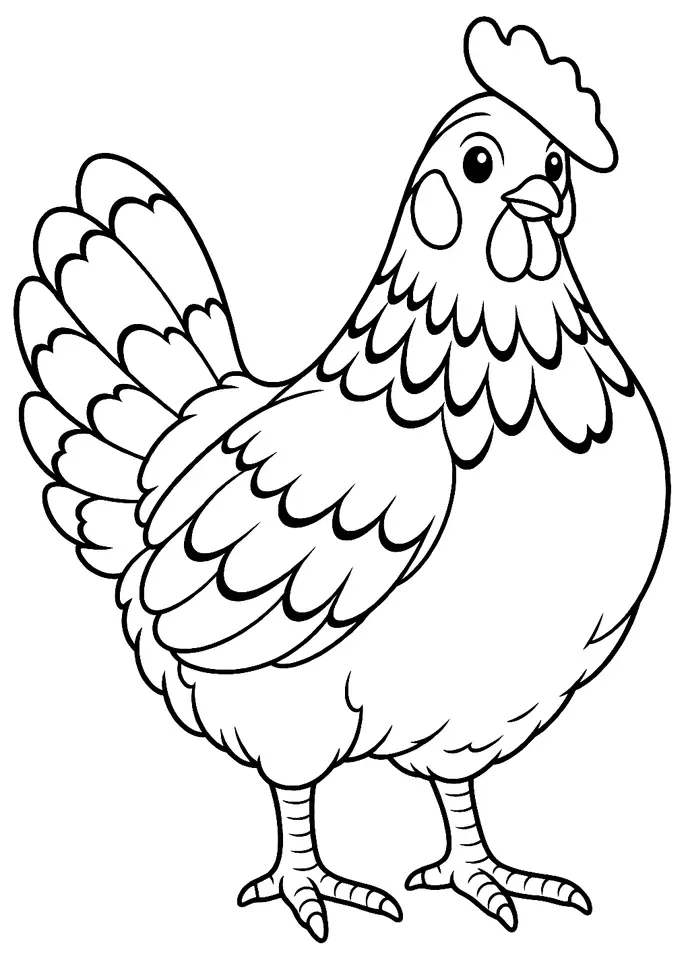 Coloriage de Andalouse : dessin au trait noir à colorier