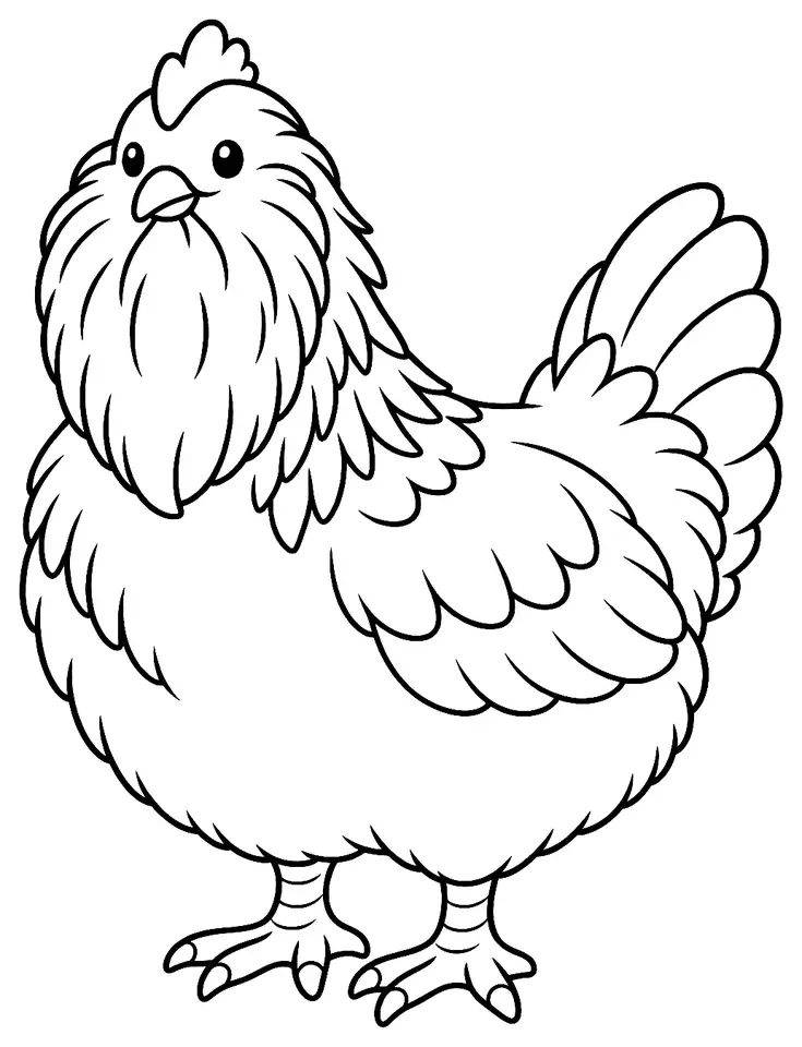Coloriage de Barbu de Thuringe : dessin au trait noir à colorier