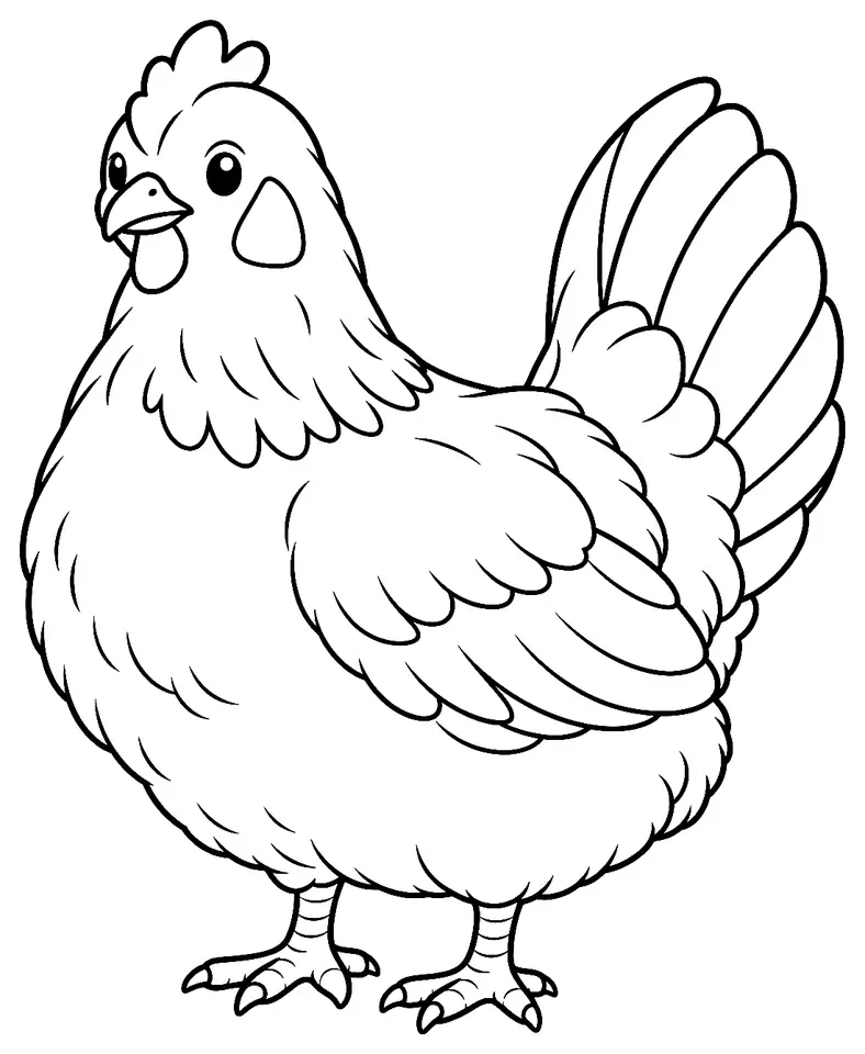 Coloriage de Bassette : dessin au trait noir à colorier